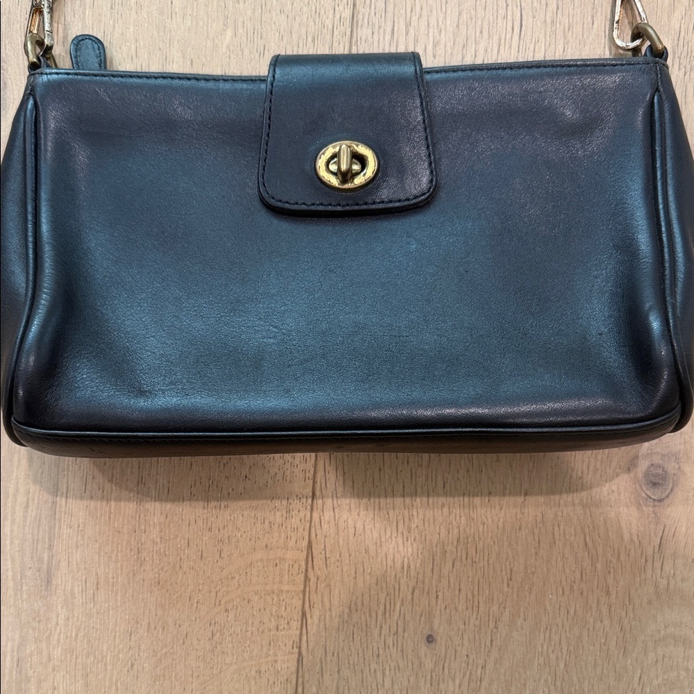 Vintage Coach Legacy Demi Black Leather   Shoulder Bag - Picture 2 of 12